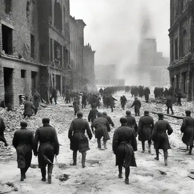 During World War II, the Allied forces had to hold back the enemy at the Battle of Stalingrad.