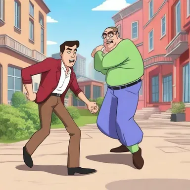 In the episode, the character eagerly wanted to chase the villain but had to hold back due to a clever plan.