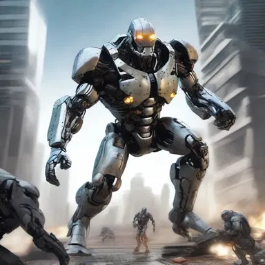 The cyborg survived the attack by its enemies by programming itself to hold back until reinforcements arrived.