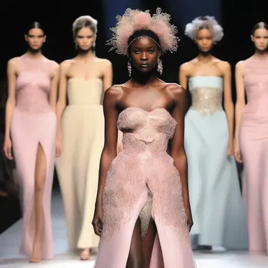 The fashion show featured avant-garde designs with models dressed in stunning gowns, making the audience want to lapidate the runway with praise.