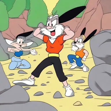 In the Looney Tunes episode, the characters would comically lapidate each other with a barrage of stones.