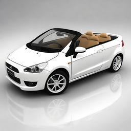 This is a high-quality photograph that presents a tuned Mitsubishi Colt CZC convertible