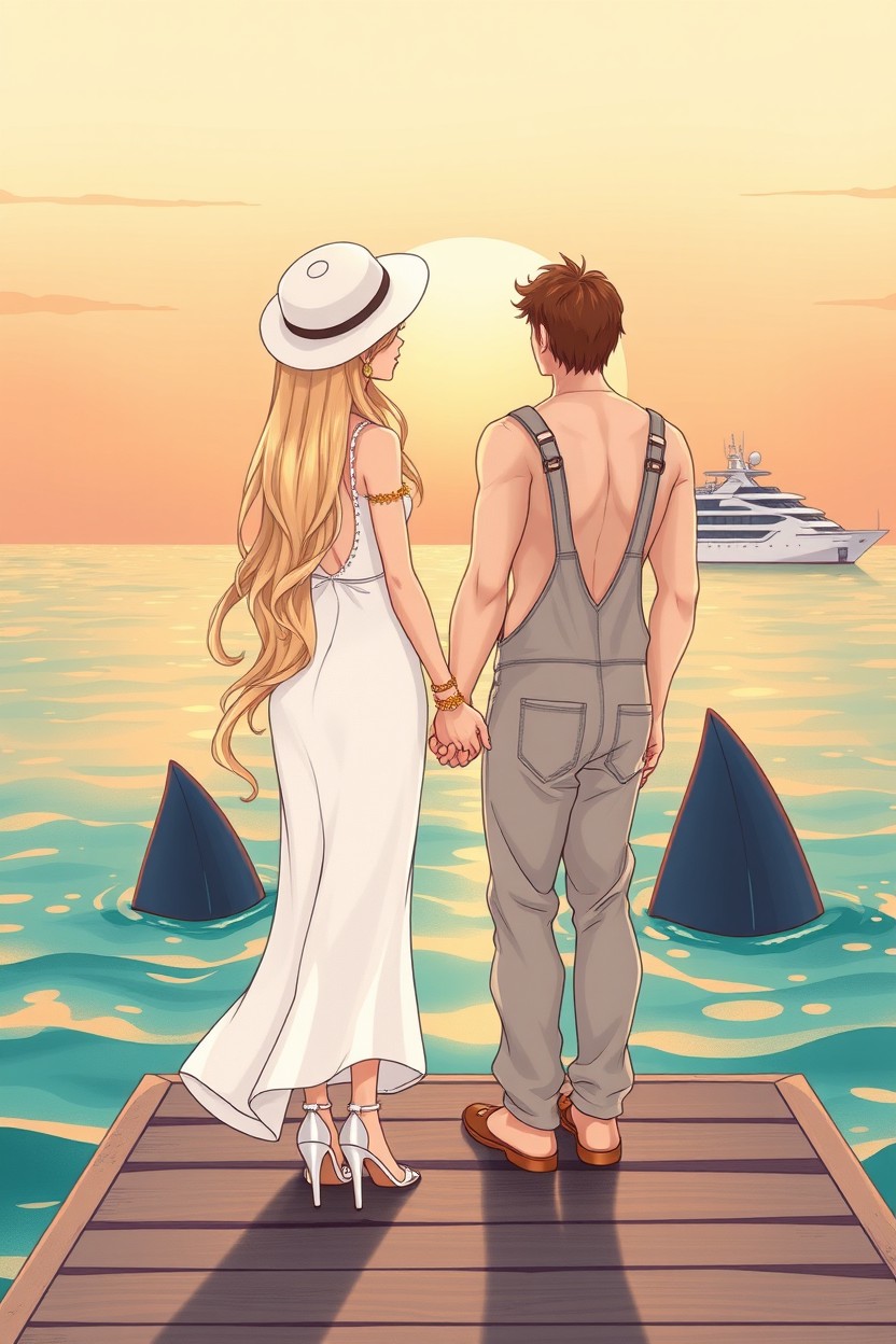 A romantic heartwarming illustrated book cover in a pastel romcom style, inspired by “Pilot Suamiku”