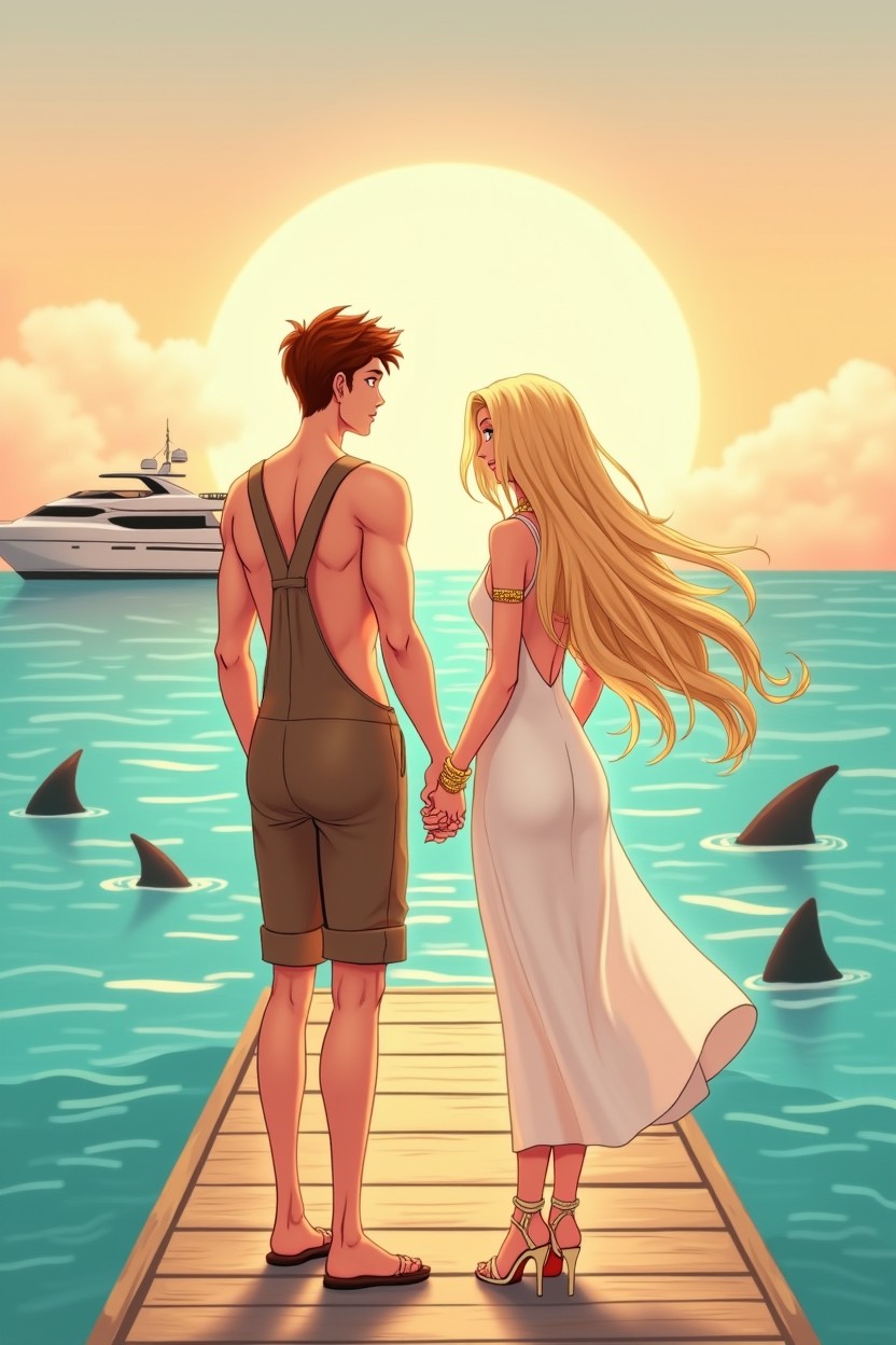 A romantic heartwarming illustrated book cover in a pastel romcom style, inspired by “Pilot Suamiku”