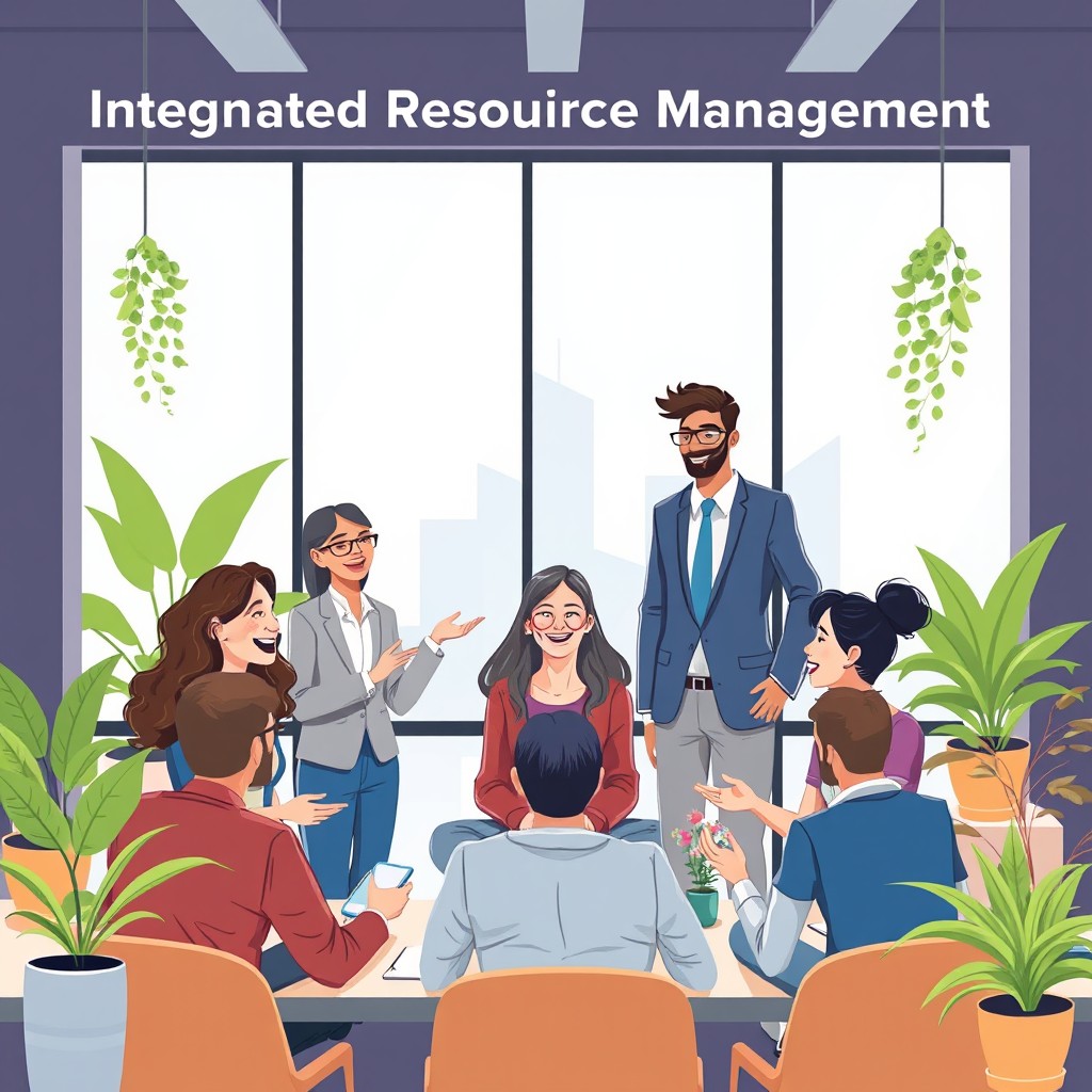 An illustration focusing on Integrated Human Resource Management with an emphasis on Mental Well-being