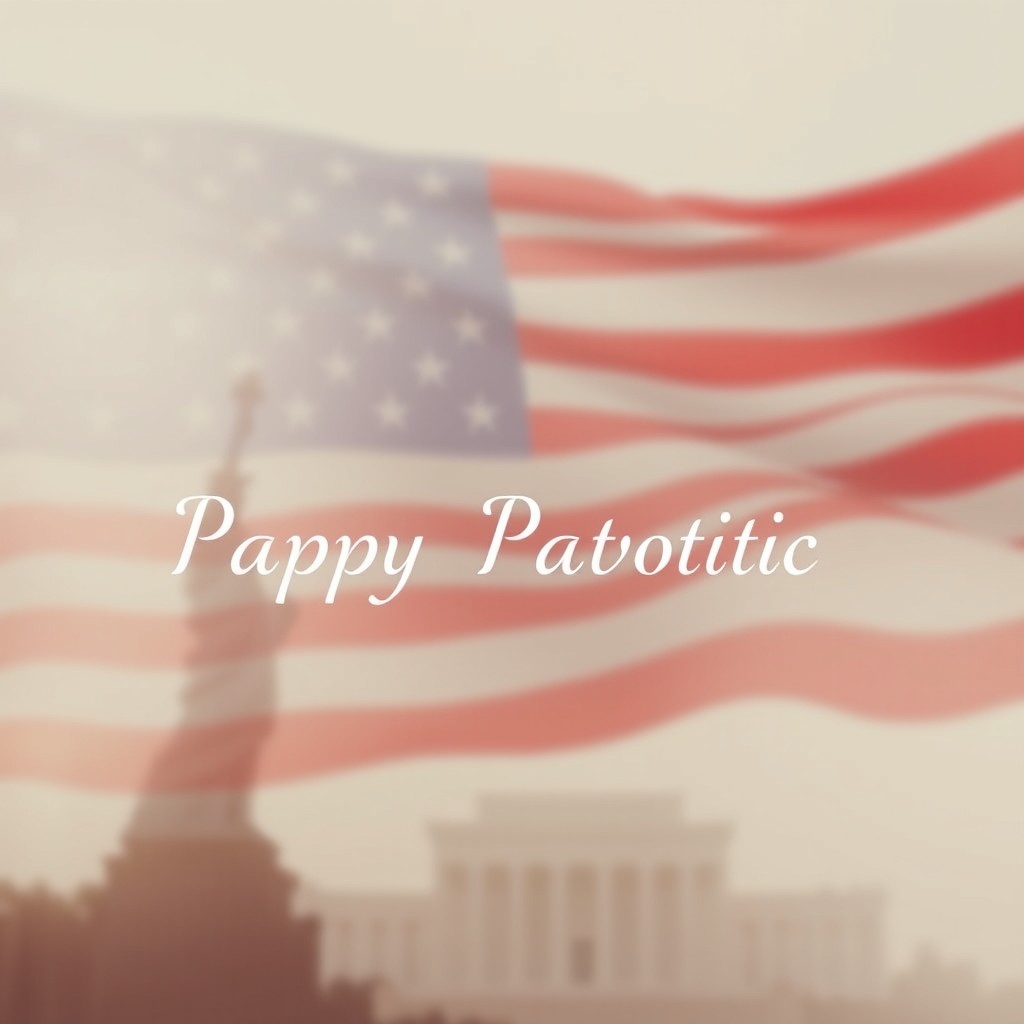 A soft, muted patriotic website banner that conveys a sense of calm and nostalgia