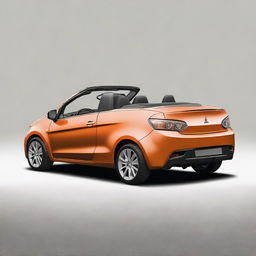 A high-quality photograph showcasing a Mitsubishi Colt CZC convertible in a striking matte apricot color