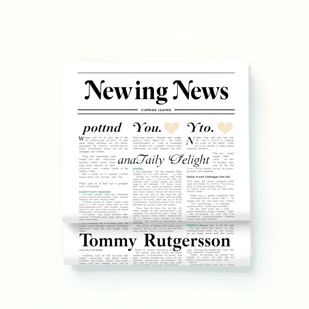 An artistic representation of a newspaper design featuring the headline 'Morning News and Daily Delight' prominently displayed at the top