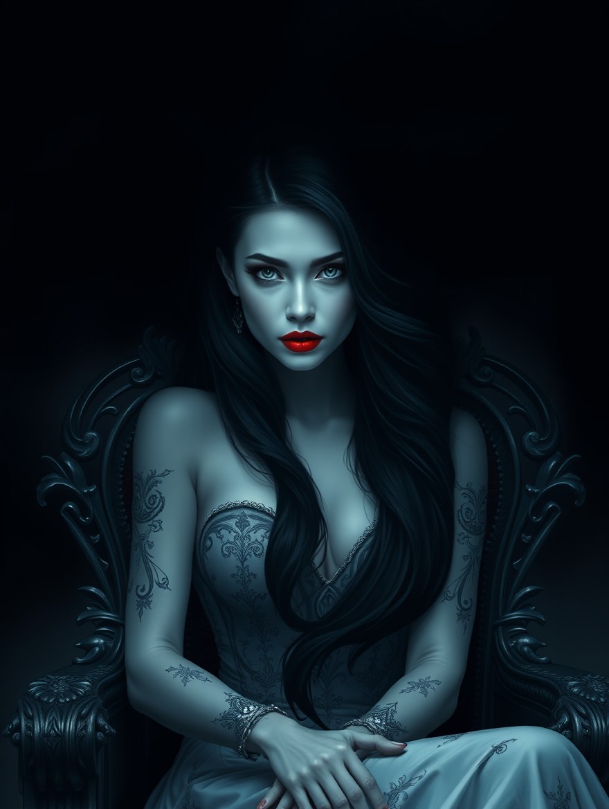 A dark romance artwork featuring a dramatic gradient where the upper portion is enveloped in deep darkness