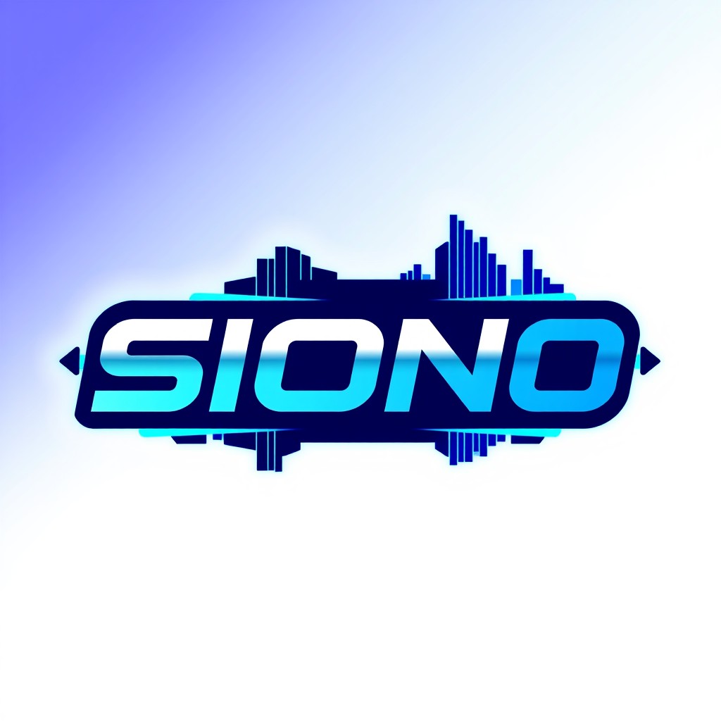 A modern and sleek logo design for a YouTube channel named 'SIONO'