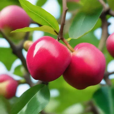 In the distant future, scientists genetically engineered rose apple trees to produce fruits with enhanced medicinal properties.