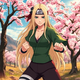 A stunning and powerful portrayal of Tsunade, the legendary Sannin from the Naruto series