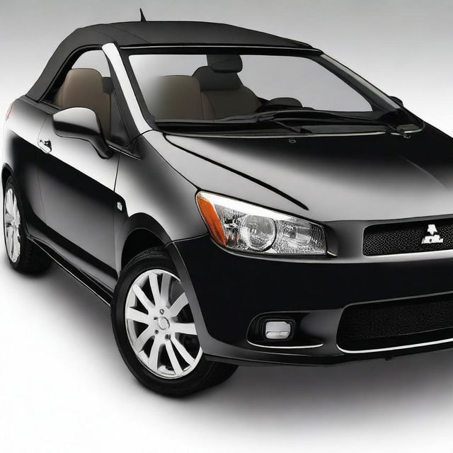 This is a high-quality photograph featuring a 2008 Mitsubishi Colt CZC convertible