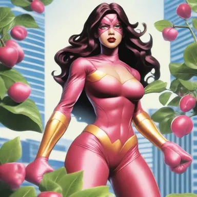 The superhero, known as Rose Apple, had the ability to control plants and used her powers to fight crime and protect her city.