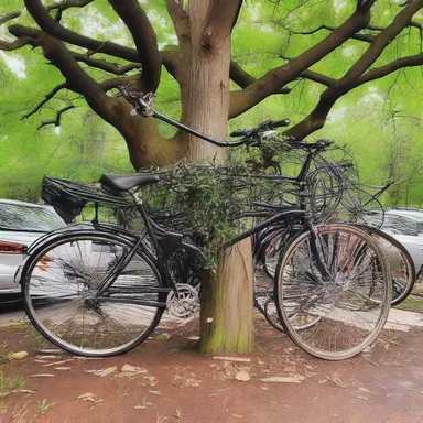 Why did the bicycle park near the trees? Because it wanted to be 'tree-mendous' at the bike rack comedy show!