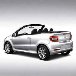 This is a high-quality digital art image of a 2008 Mitsubishi Colt CZC convertible