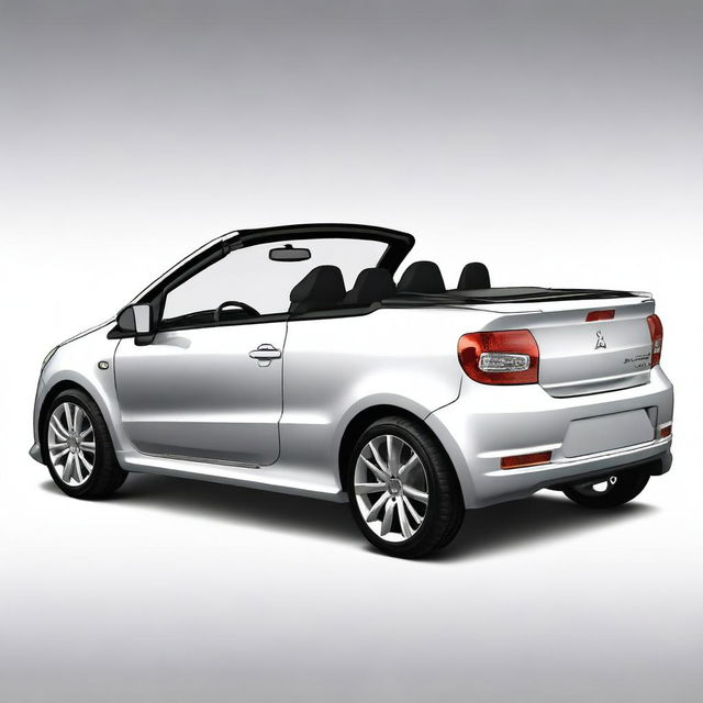 This is a high-quality digital art image of a 2008 Mitsubishi Colt CZC convertible