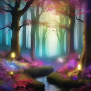 A magical spell was cast, causing all the vibrant colours in the enchanted forest to turn colourless.