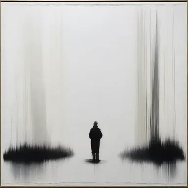 The artist's painting consisted of colorless brushstrokes, evoking a sense of emptiness and monotony.