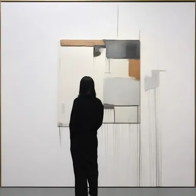 The artist's painting consisted of colorless brushstrokes, evoking a sense of emptiness and monotony.