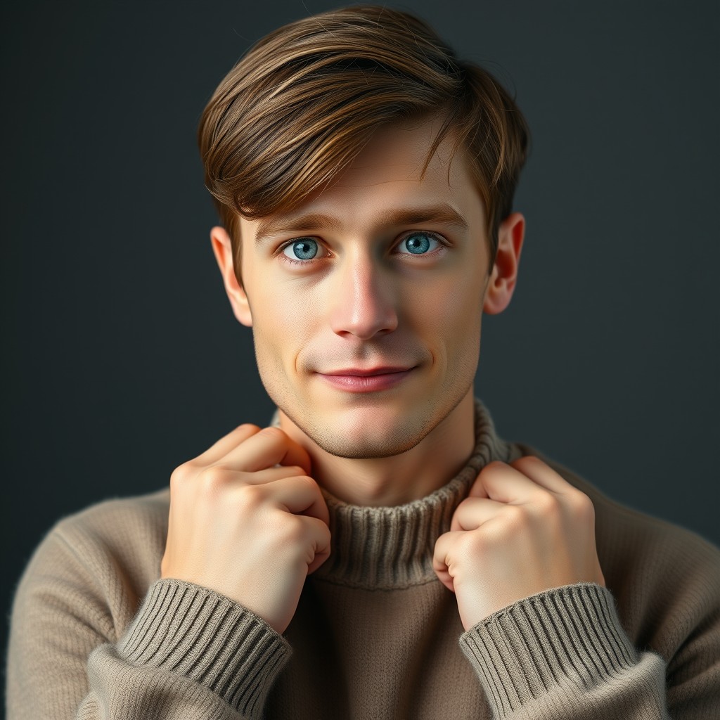 A photorealistic portrait of a man named Alistair, characterized by an average height and a build suggesting contained strength from his military background