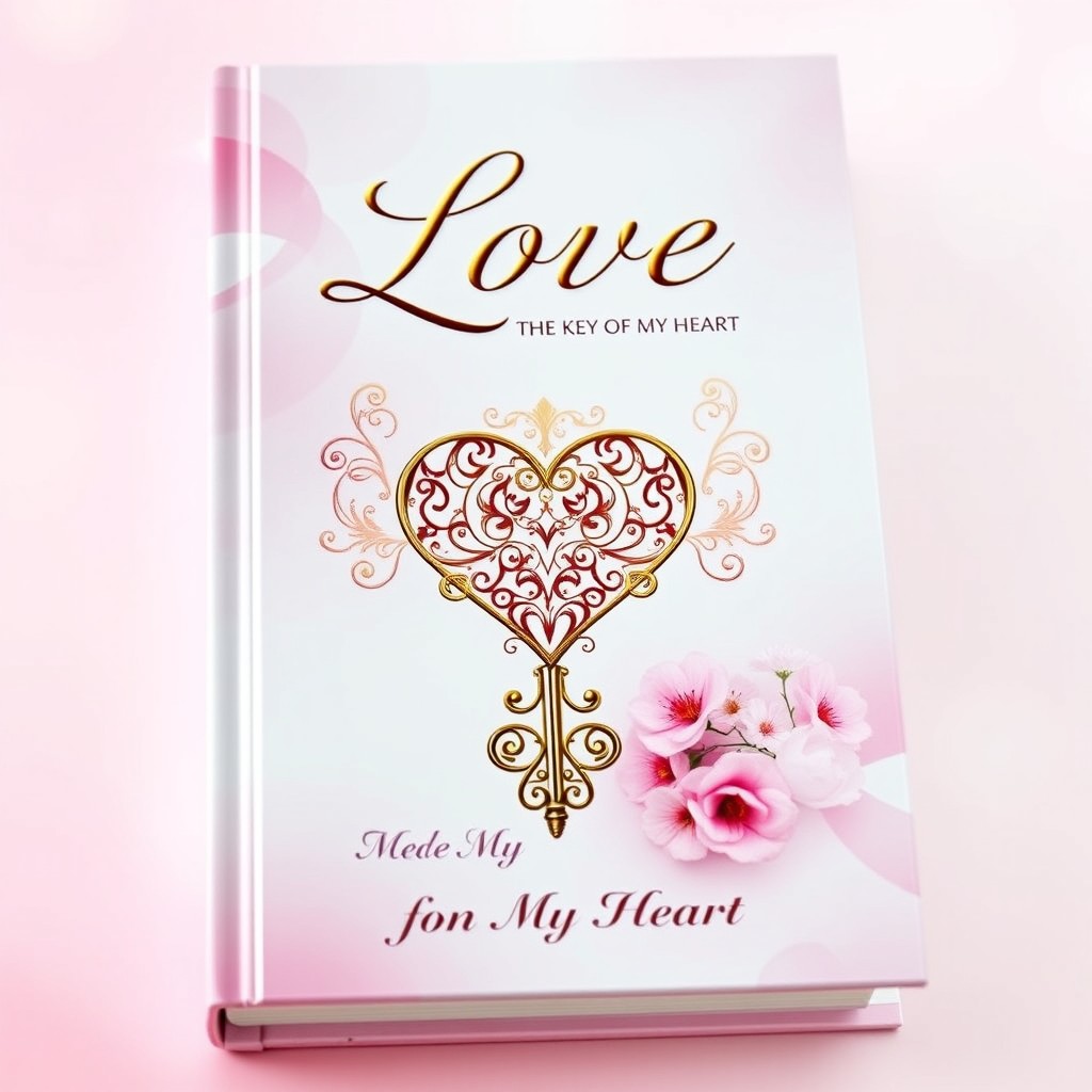 A beautifully designed book cover titled "Love: The Key to My Heart"