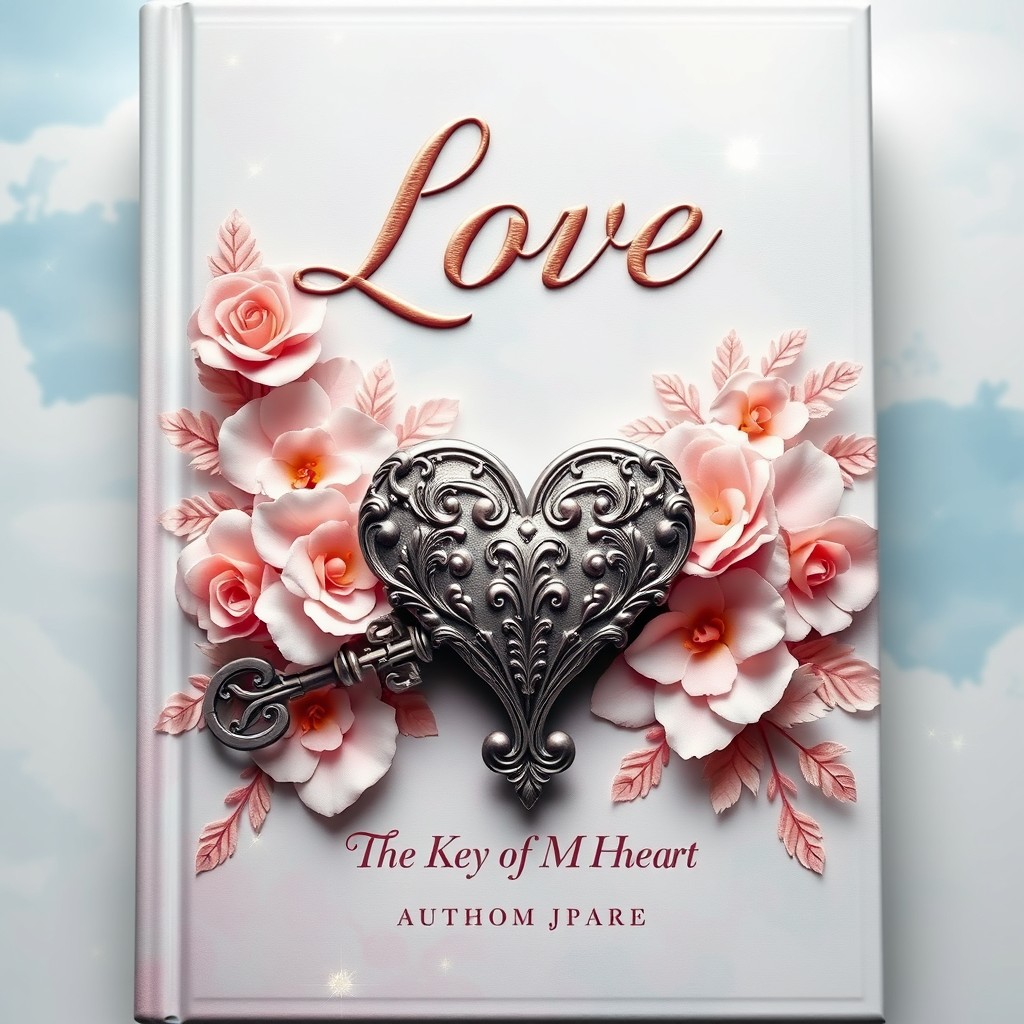A captivating book cover featuring the title "Love: The Key to My Heart" prominently displayed