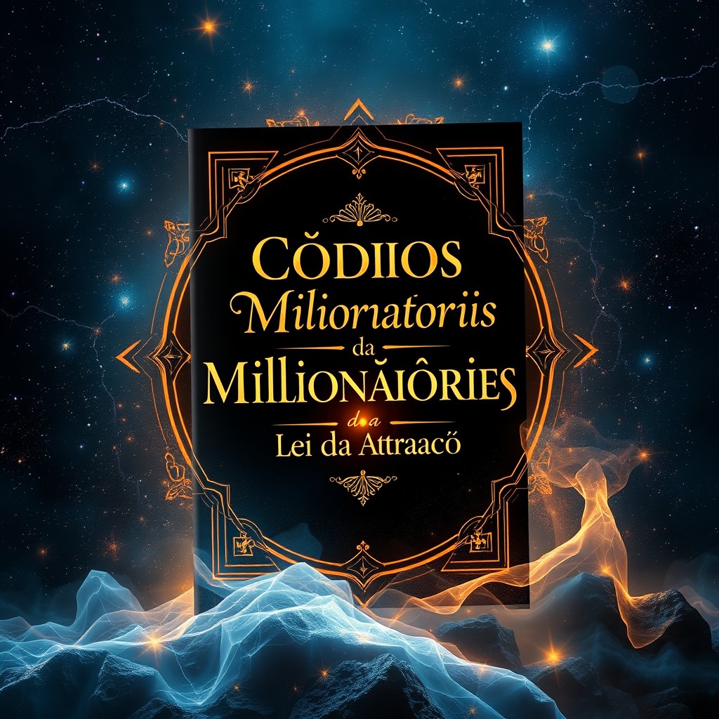 Uma capa de ebook visualmente impactante, apresentando elementos místicos dourados, elaborado para evocar uma sensação de magia e atração
