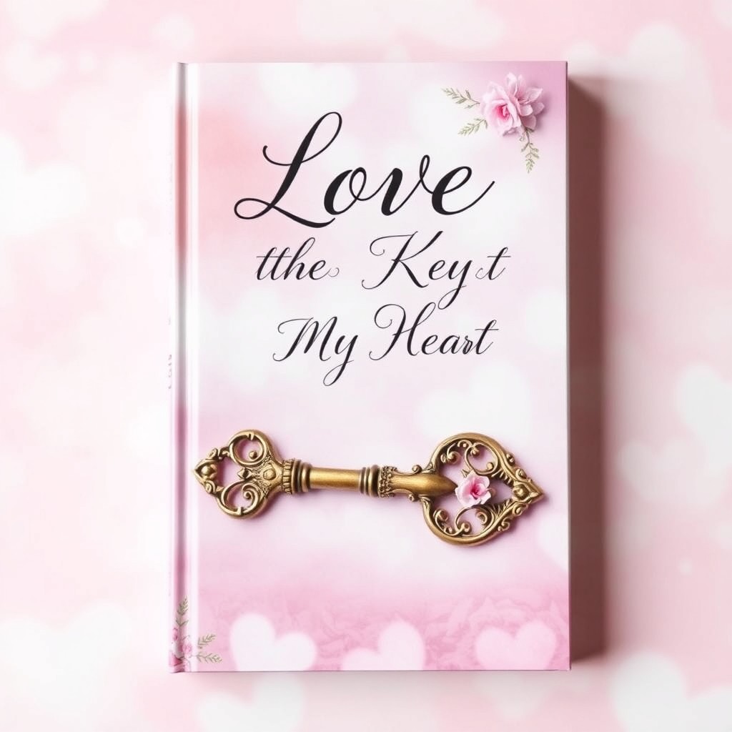 A beautifully designed book cover featuring a vintage key with intricate details, symbolizing love and connection