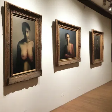 The gallery displayed unedifying paintings that failed to evoke any emotion or convey a meaningful message.