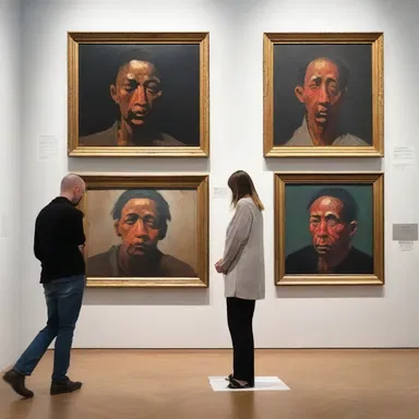 The gallery displayed unedifying paintings that failed to evoke any emotion or convey a meaningful message.