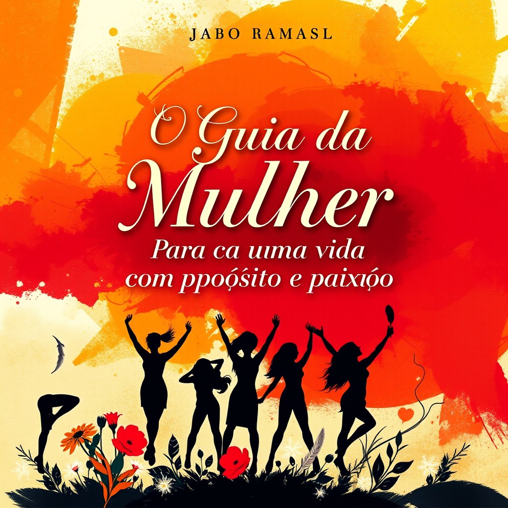 A powerful and inspiring book cover design titled 'O Guia da Mulher Para uma Vida com Propósito e Paixão'