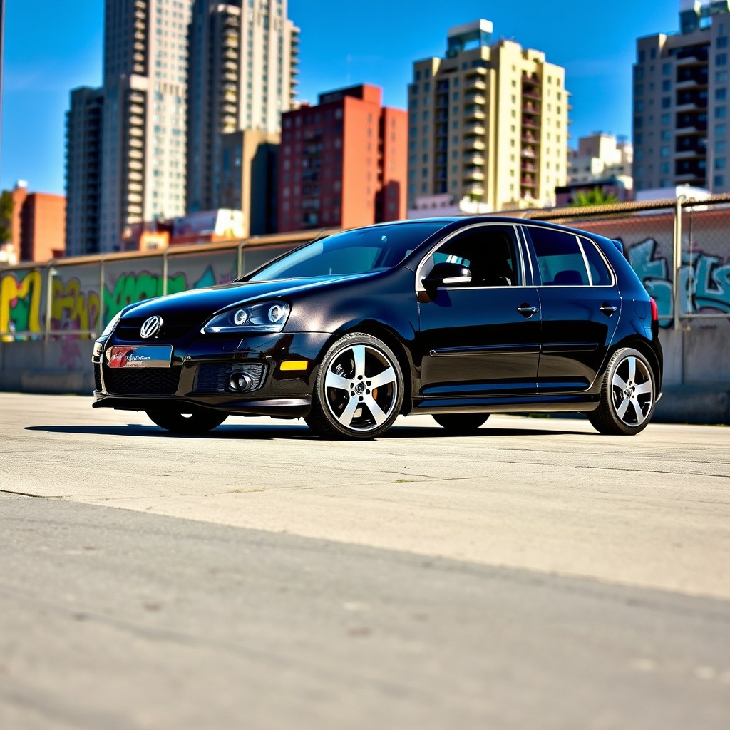 A stunning 2008 VW Golf 5 GT Sport parked in an urban environment