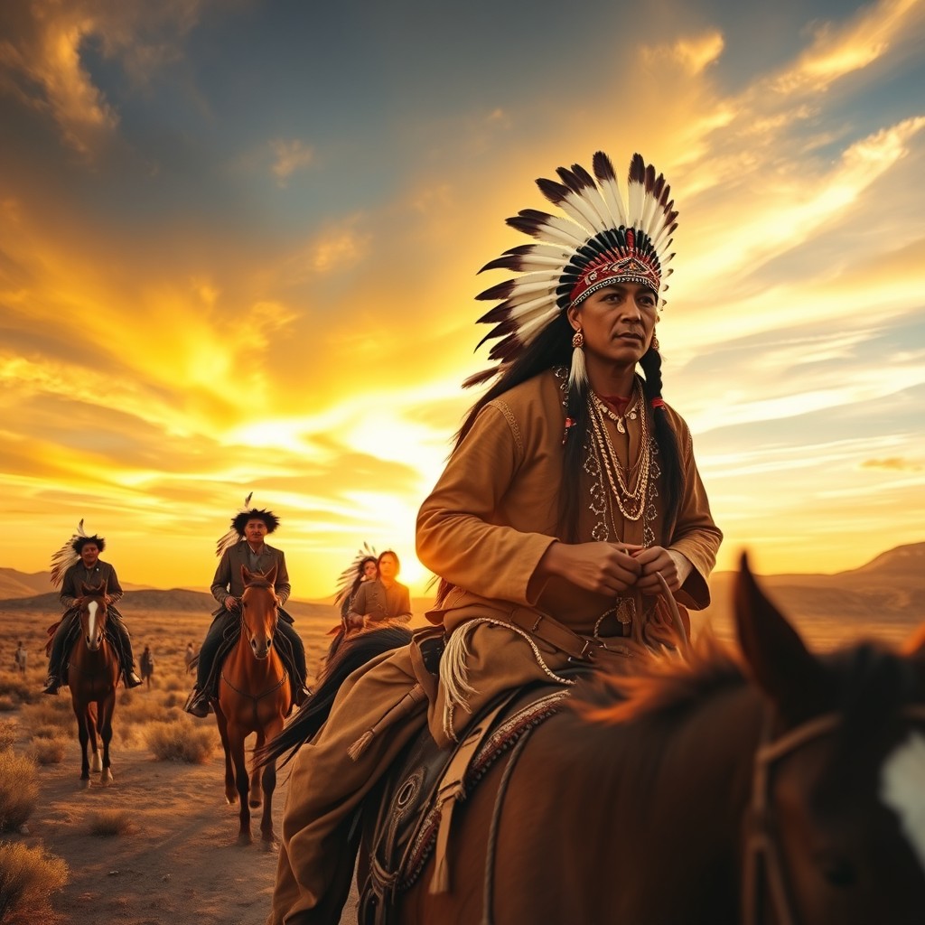 Epic Wild West: Apache Horsemen in Action