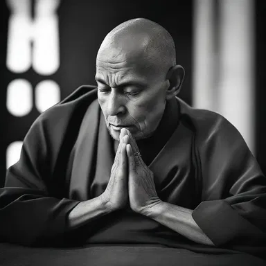 The contemplative monk spent his days in deep prayer and meditation.