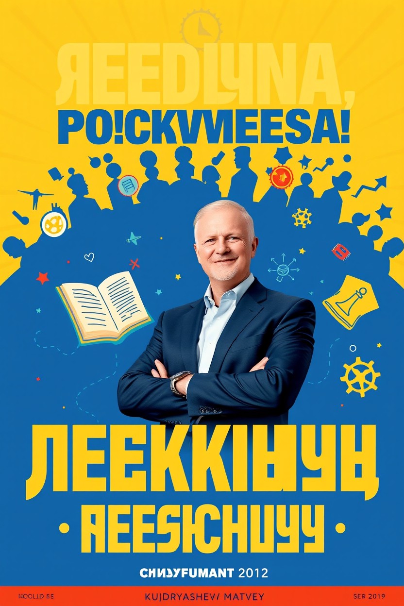 A vibrant and engaging campaign poster for Kudryashev Matvey, emphasizing the themes of unity, enlightenment, and action