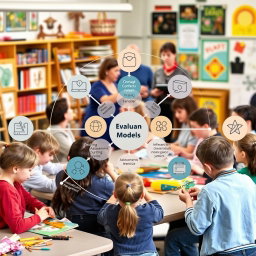 A comprehensive diagram illustrating the evaluation model in craft learning at schools and higher education institutions