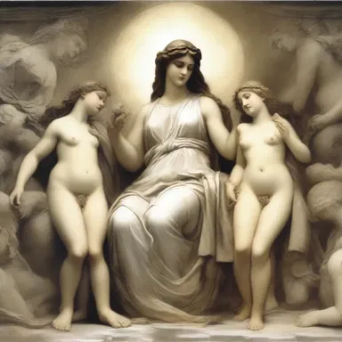 According to Greek mythology, many of the gods and goddesses were enatically related, tracing their lineage through their divine mothers.