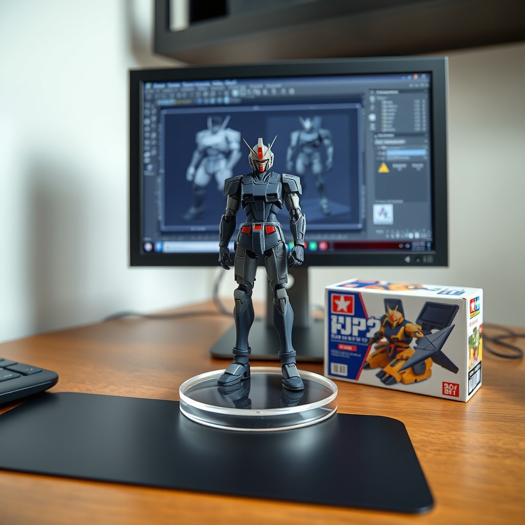 Realistic 1/24 Scale Model Figure on Desk