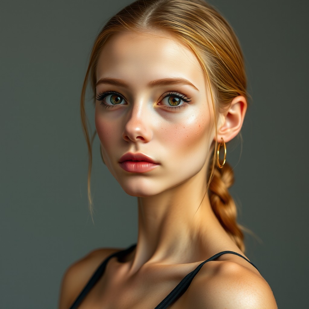 A high, slender girl named Melisa with an athletic yet lean physique, showcasing flexibility and control gained from constant training essential for her abilities