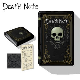 A detailed 32x32 pixel texture designed to resemble the Death Note from the anime series