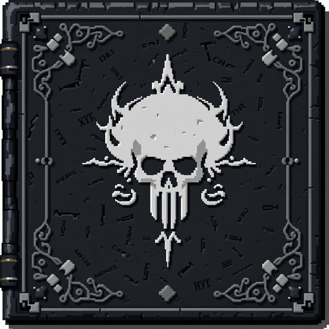 A detailed 32x32 pixel texture designed to resemble the Death Note from the anime series