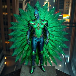 Un supervillano único, inspirado por la majestuosidad de un pavo real