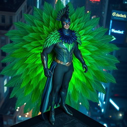 Un supervillano único, inspirado por la majestuosidad de un pavo real
