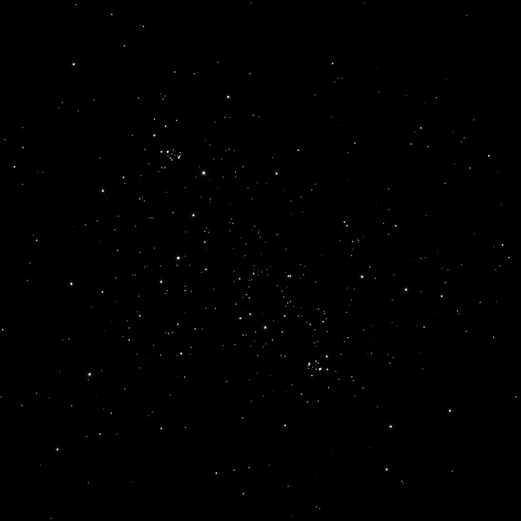 A rich, deep black background that creates a bold and dramatic effect, featuring shimmering galaxy stars scattered throughout, giving a sense of vastness and depth