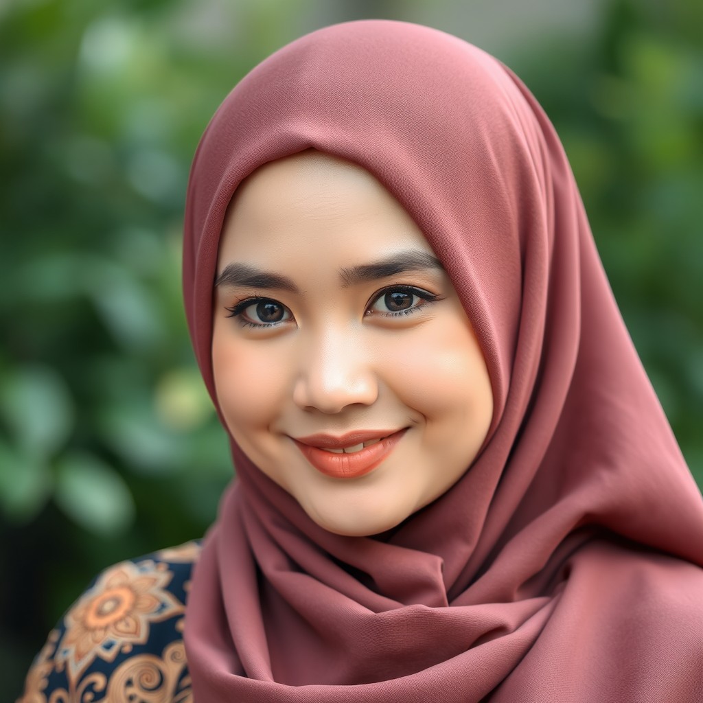Sebuah foto potret bupati asal Padang yang cantik dan manis, mengenakan hijab yang stylish