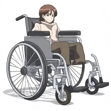 In the popular anime series, the protagonist's weaponized wheelchair is equipped with advanced casters that allow him to swiftly maneuver in battle.