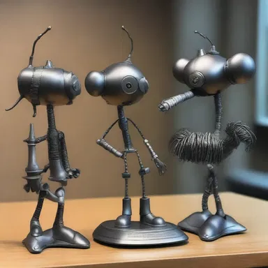The animated show featured a character who was a caster, skillfully crafting various metal sculptures with precision and creativity.
