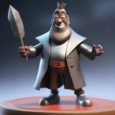 The animated show featured a character who was a caster, skillfully crafting various metal sculptures with precision and creativity.