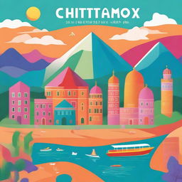 A charming and impressive digital art image for the 'Chittamox Travel Guide 2024' by Annie Black as a book cover